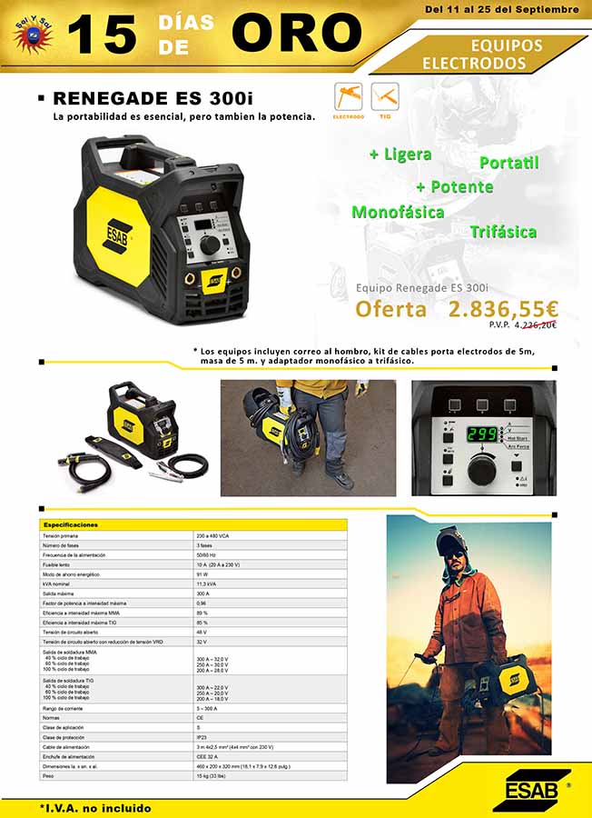 equipo soldar renegade es 300i